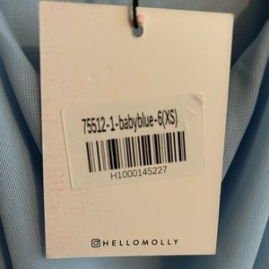 Hello Molly HOCO dress XS light blue brand new w/tags